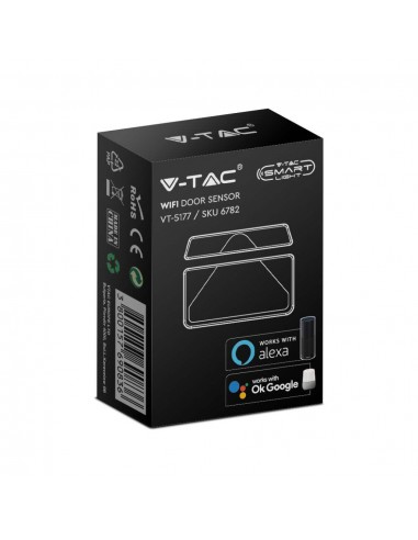 6782-Sensore di Porte con Controllo WiFi Colore Bianco Compatibile con Google Home e Amazon Alexa-2
