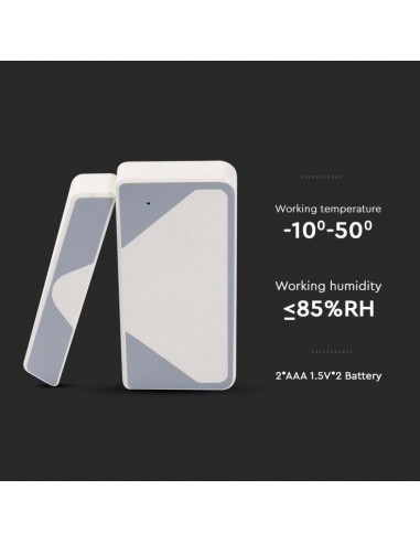 6782-Sensore di Porte con Controllo WiFi Colore Bianco Compatibile con Google Home e Amazon Alexa-5