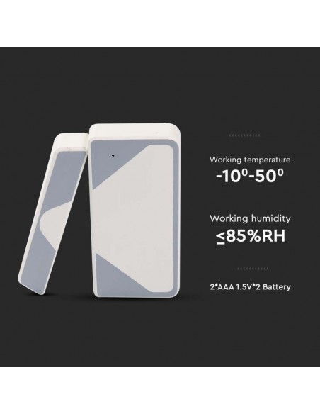 6782-Sensore di Porte con Controllo WiFi Colore Bianco Compatibile con Google Home e Amazon Alexa-5