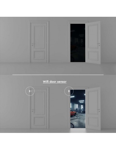 6782-Sensore di Porte con Controllo WiFi Colore Bianco Compatibile con Google Home e Amazon Alexa-6
