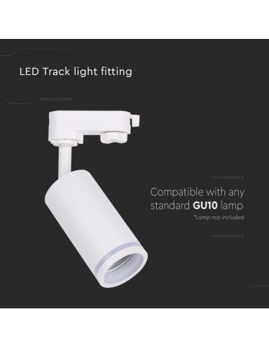 6783-Portafaretto LED per Binario Trifase GU Colore Bianco-4