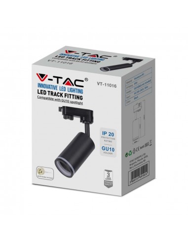 6784-Portafaretto LED per Binario Trifase GU Colore Nero-2