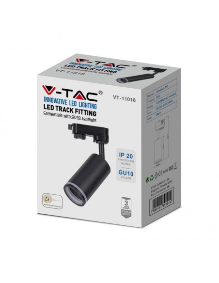 6784-Portafaretto LED per Binario Trifase GU Colore Nero-2