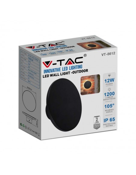 6788-Plafoniera LED Rotonda  Colore Nero d mm h mm  -2