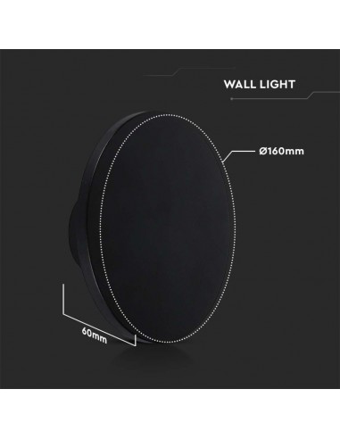 6788-Plafoniera LED Rotonda  Colore Nero d mm h mm  -3