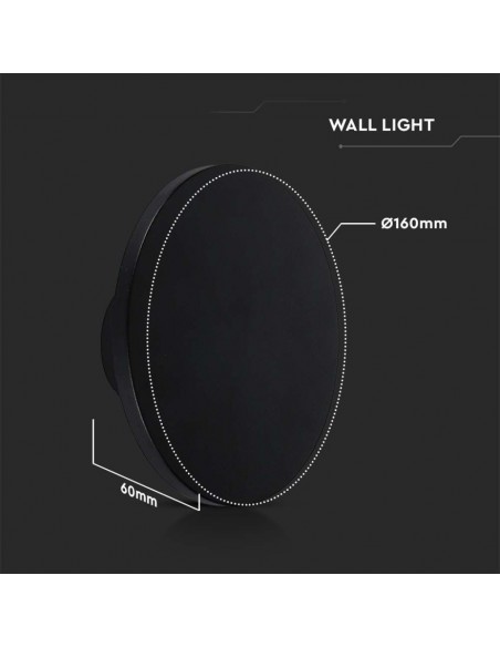 6788-Plafoniera LED Rotonda  Colore Nero d mm h mm  -3