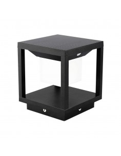 6805-Lampada Solare LED da terra  Quadrata con Sensore di Movimento Colore Nero  -1