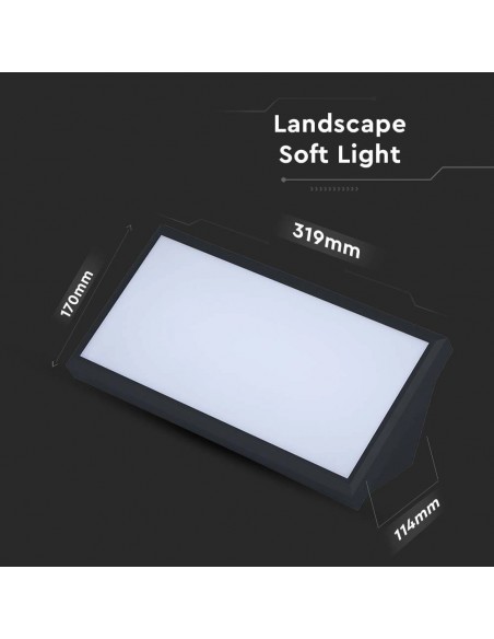 6812-Lampada LED da Muro Angolare  Colore Nero  -3