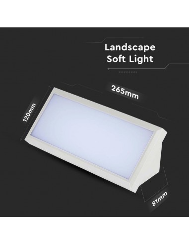 6813-Lampada LED da Muro Angolare  Colore Bianco  -3