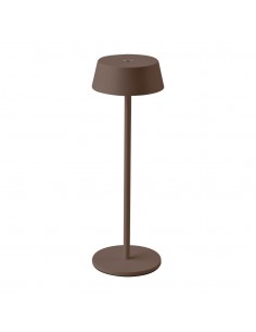 6821-Lampada LED da Tavolo  Colore Corten in Alluminio ricaricabile con USB C Touch Dimmerabile -1