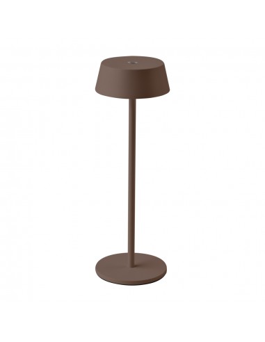 6821-Lampada LED da Tavolo  Colore Corten in Alluminio ricaricabile con USB C Touch Dimmerabile -1