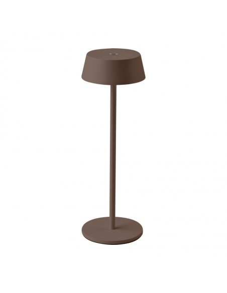 6821-Lampada LED da Tavolo  Colore Corten in Alluminio ricaricabile con USB C Touch Dimmerabile -1