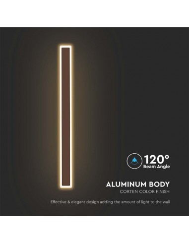 Lampada LED da Muro 17W Corten...
