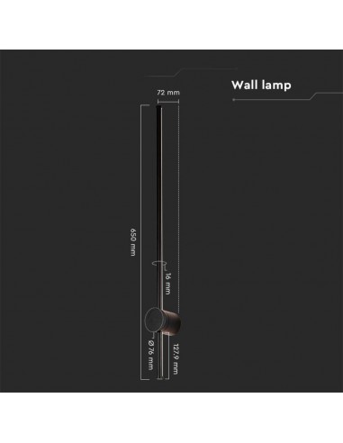 6834-Lampada LED da Muro  Colore Nero  -3
