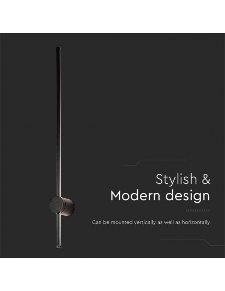 6834-Lampada LED da Muro  Colore Nero  -7