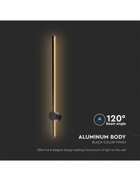 Lampada LED da Muro 12W Nero 3000K IP65