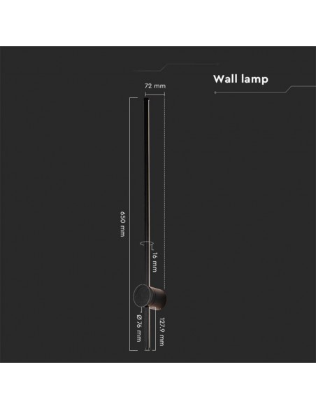 6835-Lampada LED da Muro  Colore Nero  -3