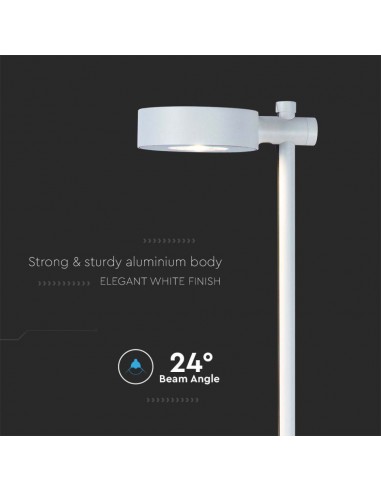 6836-Lampada LED da Giardino  con Picchetto a Doppio Fissaggio a Terra Colore Bianco hcm  -7