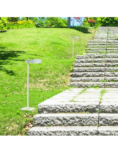 6837-Lampada LED da Giardino  con Picchetto a con Doppio Fissaggio a Terra Colore Bianco hcm  -5