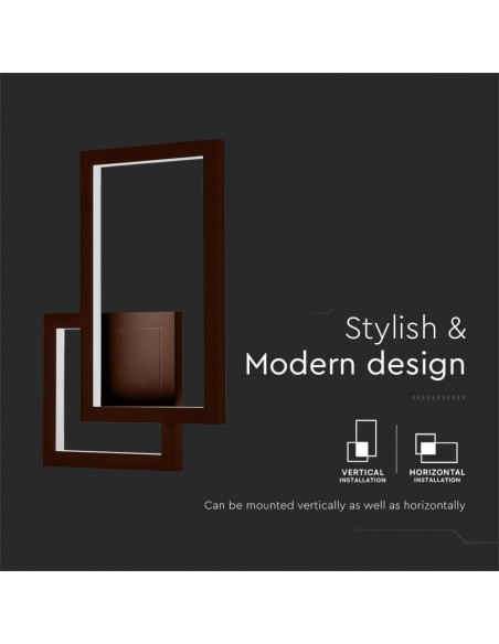 6841-Lampada LED Applique dal Design Moderno da Muro  Colore Corten  IP-7