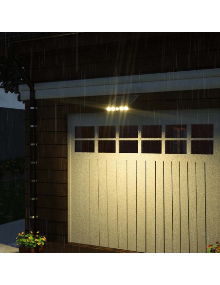 6844-Lampada LED da Giardino Multiuso  a Pannello Solare con Stand  e Sensore PIR -7