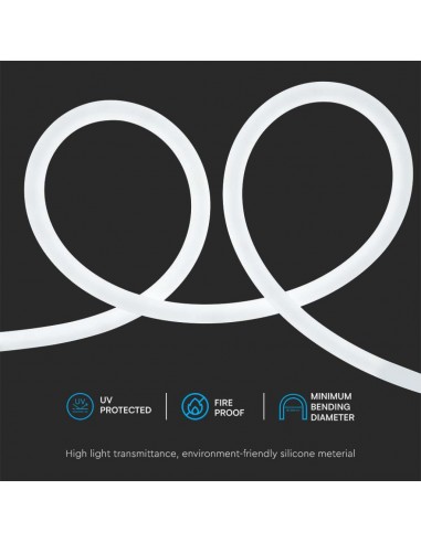 Strip LED Neon Flex 12W/m Bobina 10m...