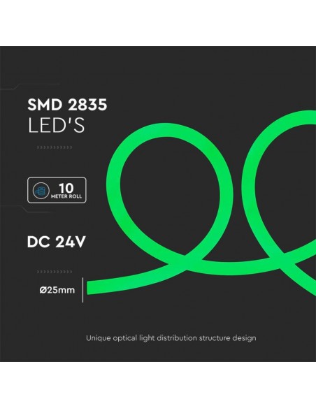 6871-Strip LED Neon Flex /m Bobina m V Colore Verde IP-3