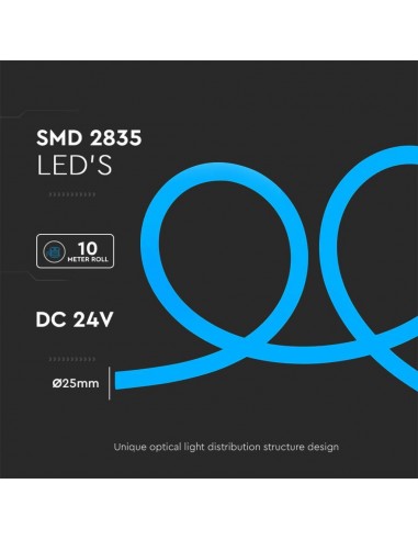 6872-Strip LED Neon Flex /m Bobina m V Colore Blu IP-3