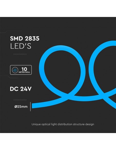 6872-Strip LED Neon Flex /m Bobina m V Colore Blu IP-3