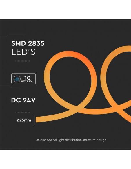 6873-Strip LED Neon Flex /m Bobina m V Colore Ambra IP-3