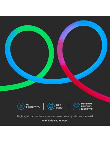 6875-Strip LED Neon Flex /m  LED/m Bobina m V RGB IP-5