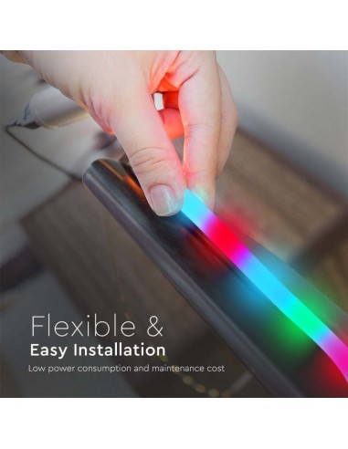 6876-Kit Strip LED Neon Flex Magic /m  LED/m Bobina m V RGB Smart con Telecomando e Controller-4