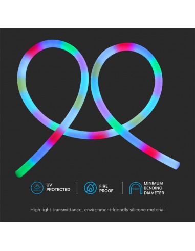 6876-Kit Strip LED Neon Flex Magic /m  LED/m Bobina m V RGB Smart con Telecomando e Controller-5