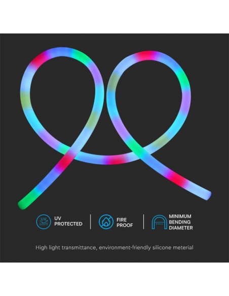 6876-Kit Strip LED Neon Flex Magic /m  LED/m Bobina m V RGB Smart con Telecomando e Controller-5