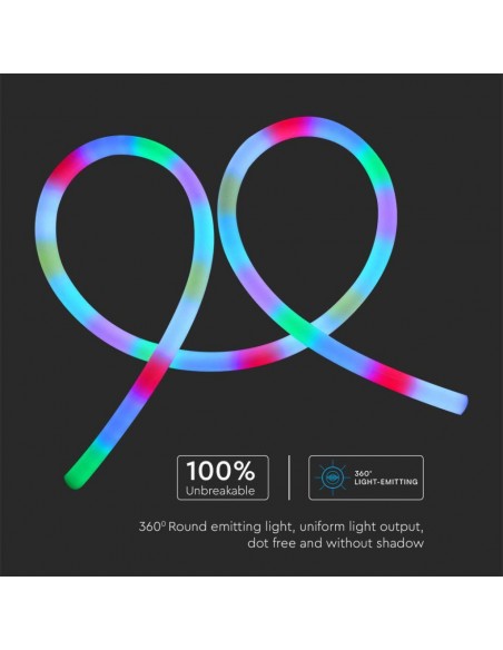 6876-Kit Strip LED Neon Flex Magic /m  LED/m Bobina m V RGB Smart con Telecomando e Controller-6