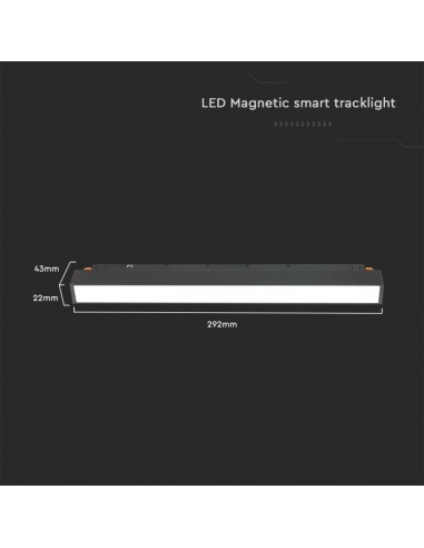 6882-Plafoniera LED SMD Lineare da Binario Magnetica  V  Colore Nero Compatibile con Google Home e Amazon Alexa in -3