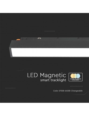 6882-Plafoniera LED SMD Lineare da Binario Magnetica  V  Colore Nero Compatibile con Google Home e Amazon Alexa in -6