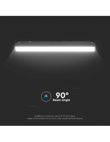 6882-Plafoniera LED SMD Lineare da Binario Magnetica  V  Colore Nero Compatibile con Google Home e Amazon Alexa in -7