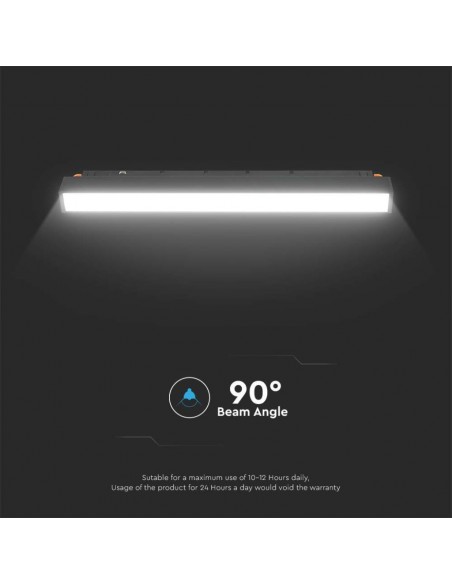 6882-Plafoniera LED SMD Lineare da Binario Magnetica  V  Colore Nero Compatibile con Google Home e Amazon Alexa in -7