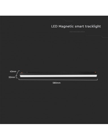 6883-Plafoniera LED SMD Lineare da Binario Magnetica  V  Colore Nero Compatibile con Google Home e Amazon Alexa in -3