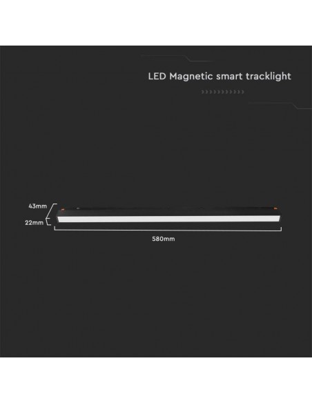 6883-Plafoniera LED SMD Lineare da Binario Magnetica  V  Colore Nero Compatibile con Google Home e Amazon Alexa in -3