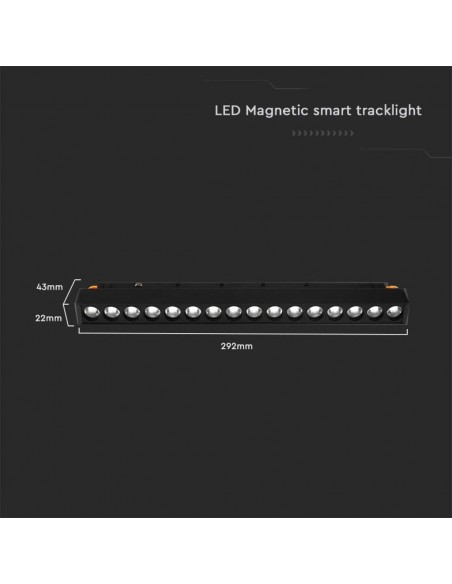 6884-Faretto LED da Binario Magnetico Regolabile  V Colore Nero Compatibile con Google Home e Alexa in-3