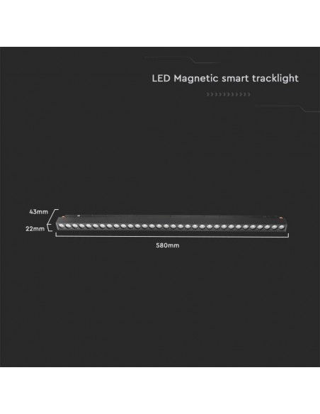6885-Faretto LED da Binario Magnetico Regolabile  V Colore Nero Compatibile con Google Home e Alexa in-3