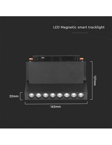 6886-Faretto LED da Binario Magnetico Regolabile  V Colore Nero Compatibile con Google Home e Alexa in-3