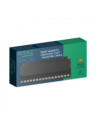 6887-Faretto LED da Binario Magnetico Regolabile  V Colore Nero Compatibile con Google Home e Alexa in-2