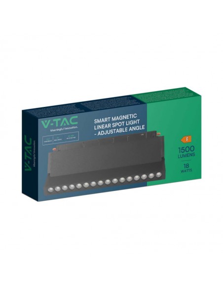 6887-Faretto LED da Binario Magnetico Regolabile  V Colore Nero Compatibile con Google Home e Alexa in-2