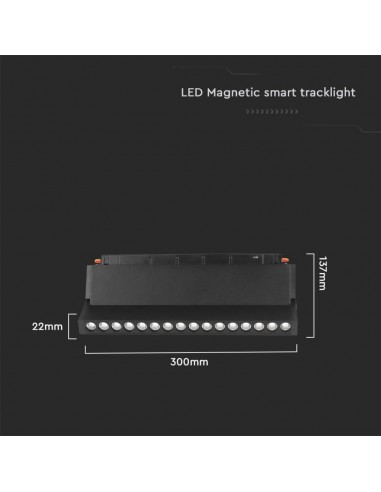 6887-Faretto LED da Binario Magnetico Regolabile  V Colore Nero Compatibile con Google Home e Alexa in-3