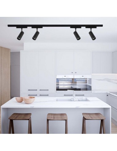 6888-Faretto LED da Binario Magnetico  V Colore Nero in  Compatibile con Alexa e Google Home-4