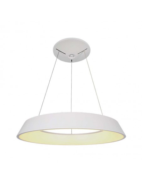 6903-Lampadario LED a Sospensione Circolare  Dimmerabile TRIAC in Metallo Colore Bianco -1
