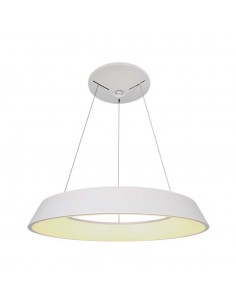 6904-Lampadario LED a Sospensione Circolare  Dimmerabile TRIAC in Metallo Colore Bianco -1